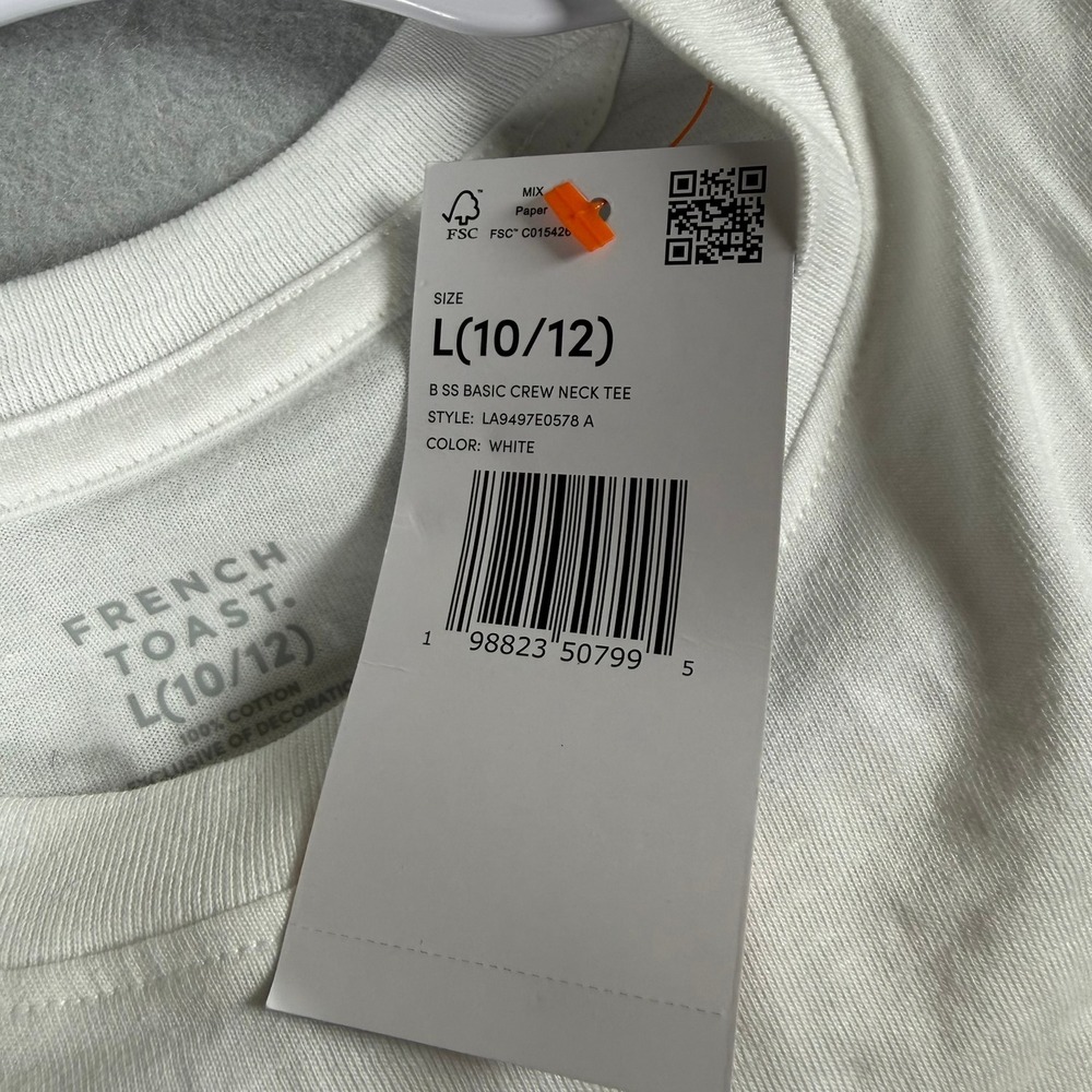 French Toast Boys L 10/12 T-Shirt White KIPP Academy West Sting Graphic Tee - Picture 5 of 8